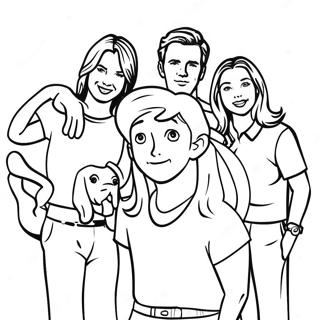 Friends TV-Show Ausmalbild | Freunde TV-Show Ausmalbild