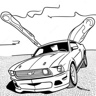 Mustang Auto Ausmalbild | Mustang Auto Ausmalbild