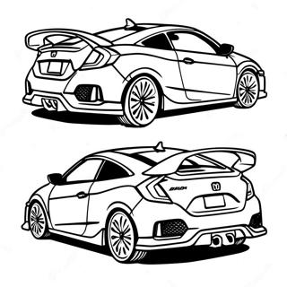 Honda Civic Sportwagen Ausmalbild | Honda Ausmalbild