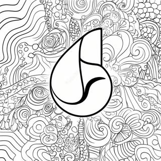 TikTok-Logo Ausmalbild | TikTok Ausmalbild