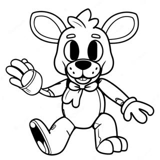 Mangle FNAF Charakter in Aktion Ausmalbild | Mangle FNAF Ausmalbild