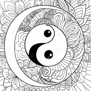 Yin Yang Symbol Ausmalbild | Yin Yang Ausmalbild