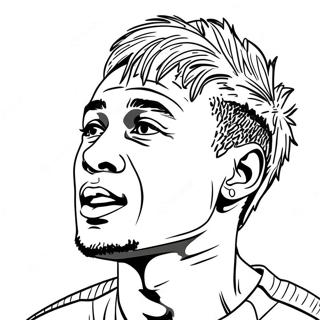 Neymar PSG Ausmalbild | Neymar PSG Ausmalbild