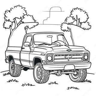 Chevy-Truck Ausmalbild | Chevy Truck Ausmalbild