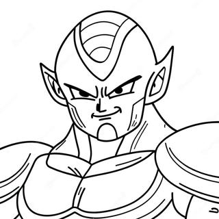 Frieza in Kampfanzug Ausmalbild | Frieza Ausmalbild