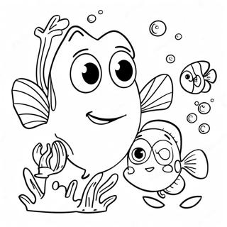 Süße Dory und Freunde Ausmalbild | Dori Ausmalbild