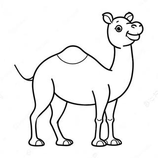 Niedliches Cartoon-Kamel Ausmalbild | Kamel Ausmalbild
