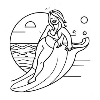 Surfen Ausmalbild | Surfen Ausmalbild