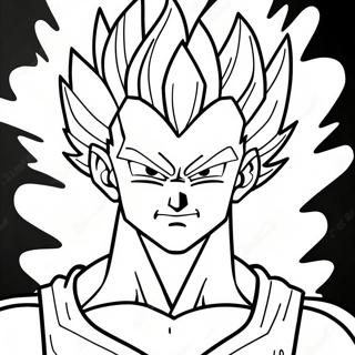 Vegito Super Saiyajin Ausmalbild | Vegito Ausmalbild