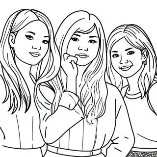 Blackpink Ausmalbild | Schwarzpink Ausmalbild