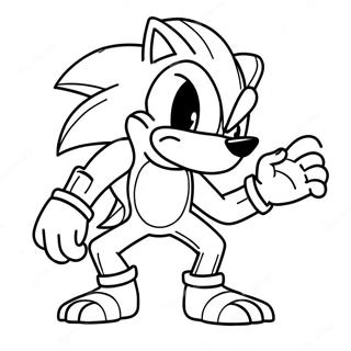 Sonic der Werwolf Ausmalbild | Sonic der Wereschwein Ausmalbild