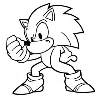 Sonic der Werwolf in Aktion Ausmalbild | Sonic der Wereschwein Ausmalbild
