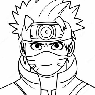 Kakashi mit Sharingan Ausmalbild | Kakashi Ausmalbild
