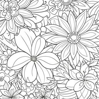 Fertige Blumen Ausmalbild | Fertige Blumen Ausmalbild