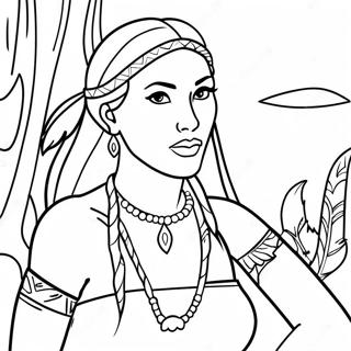 Pocahontas Ausmalbild | Pocahontas Ausmalbild
