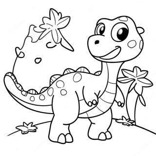Spot der freundliche Dinosaurier Ausmalbild | Der gute Dinosaurier Ausmalbild