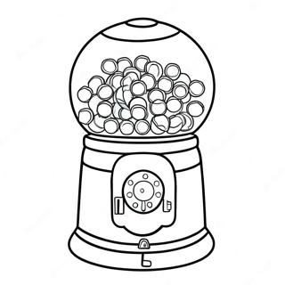Kaugummiautomat Ausmalbild | Kaugummiautomat Ausmalbild