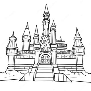 Buntes Legoland Schloss Ausmalbild | Legoland Ausmalbild