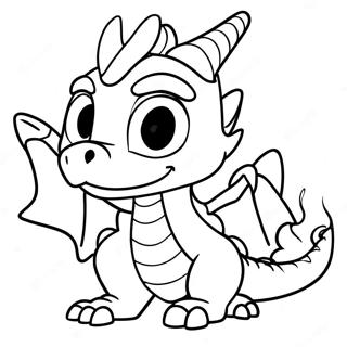 Spyro beim Feueratmen Ausmalbild | Spyro Ausmalbild
