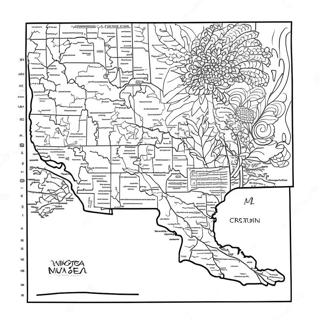 Ausmalbild der Umrisse des Bundesstaates Minnesota | Minnesota Ausmalbild