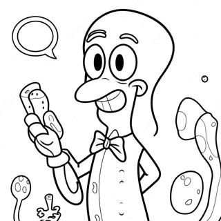 SpongeBob Ausmalbild | Tintenfisch Ausmalbild