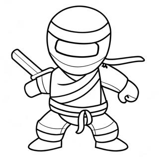 Ninja Roblox Charakter Ausmalbild | Ninja Roblox Ausmalbild