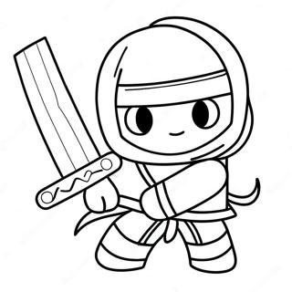 Episches Ninja Roblox Kampf Ausmalbild | Ninja Roblox Ausmalbild