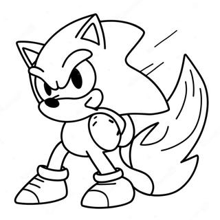 Sonic Silber Ausmalbild | Sonic Silber Ausmalbild