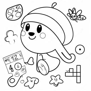 Kindergarten Mathematik Addition Ausmalbild | Kindergarten Mathematik Ausmalbild