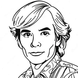Buntes Andy Warhol Kunst Ausmalbild | Andy Warhol Ausmalbild