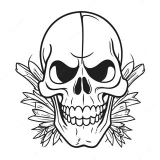 Cooler Totenkopf Ausmalbild | Schlechter Typ Ausmalbild