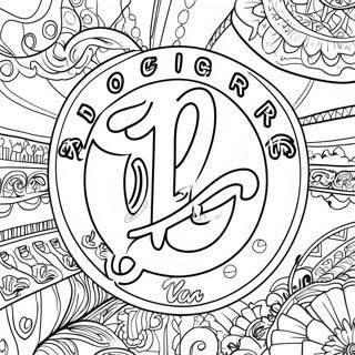 Dodgers Logo Ausmalbild | Dodgers Ausmalbild