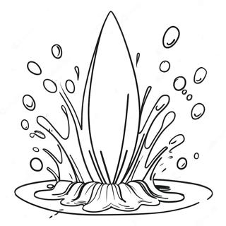 Wasserspritzer Ausmalbild | Wasser Ausmalbild