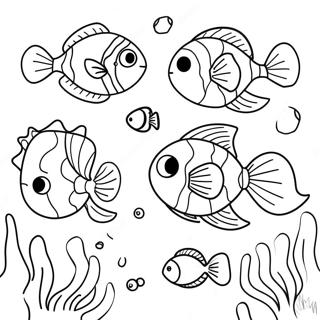 Niedliche Unterwasserwesen Ausmalbild | Wasser Ausmalbild