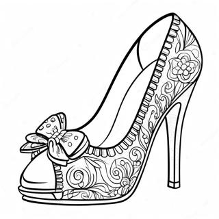 Glitzernder High Heel Ausmalbild | High Heel Ausmalbild