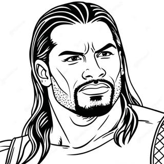 Roman Reigns WWE Ausmalbild | Roman Reigns Ausmalbild