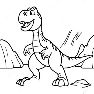 Camp Cretaceous T-Rex Brüllendes Ausmalbild | Camp Kreidezeit Ausmalbild