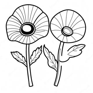 Poppy und Viva Ausmalbild | Mohn und Viva Ausmalbild