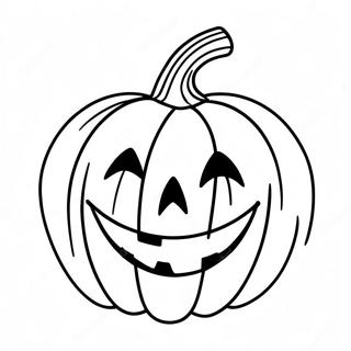 Lächelnder Jack O'Lantern Ausmalbild | Kürbislaterne Ausmalbild