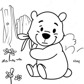 Klassisches Winnie Puuh Ausmalbild | Klassischer Winnie Puuh Ausmalbild
