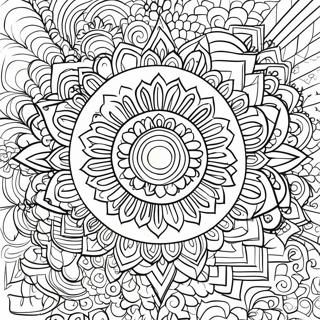Buntes Chakra Mandala Ausmalbild | Chakra Ausmalbild
