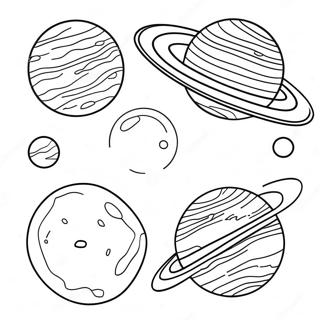 Ausmalbild des Sonnensystems | Sonnensystem Ausmalbild