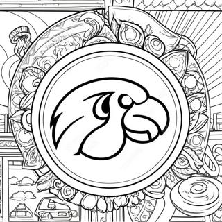 Iowa Hawkeyes Logo Ausmalbild | Iowa Hawkeyes Ausmalbild