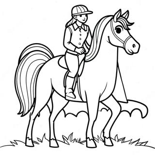 Mädchen mit Pferd Ausmalbild | Mädchen Pferd Ausmalbild