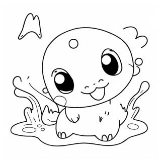 Niedliches Wasser Typ Pokémon Ausmalbild | Wasser Typ Pokemon Ausmalbild