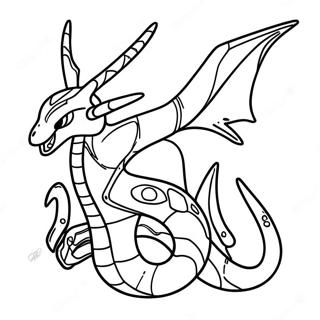 Mega Rayquaza Ausmalbild | Mega Rayquaza Ausmalbild