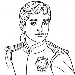Charmanter Prinz in königlicher Kleidung Ausmalbild | Prinz Ausmalbild
