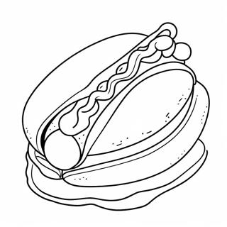 Hot Dog Ausmalbild | Hot Dog Ausmalbild