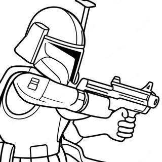 Fierce Arc Trooper Kampf Ausmalbild | Arc Trooper Klontruppler Ausmalbild