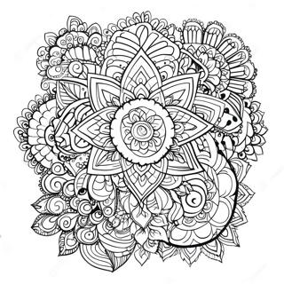 Henna Mandala Ausmalbild | Henna Ausmalbild